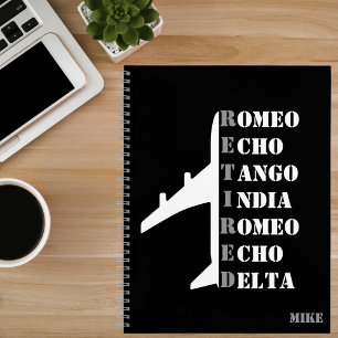 Aeroplane Retired Nato Phonetic Alphabet Aviation Notebook