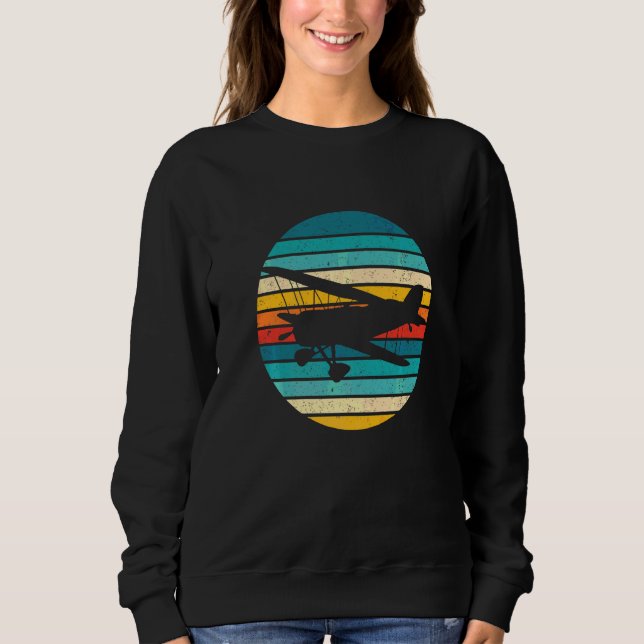 Aeroplane Retro Pilot  Flying Aviation & Model Fli Sweatshirt (Front)