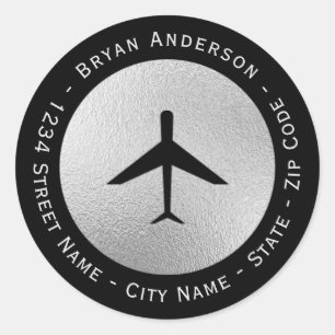 Aeroplane Return Address Label