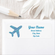 Aeroplane Return Address Labels