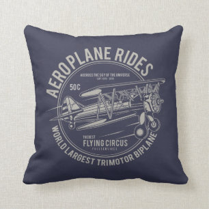Aeroplane rides flying circus   Aeroplane Gifts Cushion