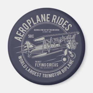 Aeroplane rides flying circus Aeroplane Gifts Magnet