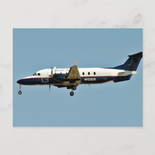 Aeroplane roar through the sky postcard (Front)