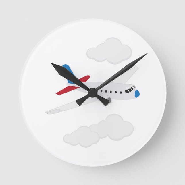 Aeroplane Round Clock (Front)