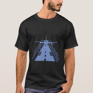 Aeroplane Runway Phonetic Alphabet Aeroplane Pilot T-Shirt