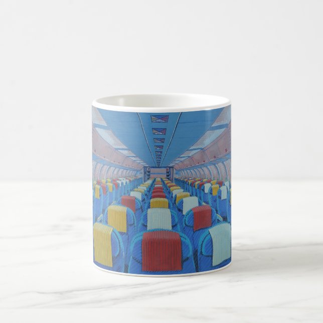 Aeroplane Seats (by Gregorio Undurraga) Coffee Mug (Center)