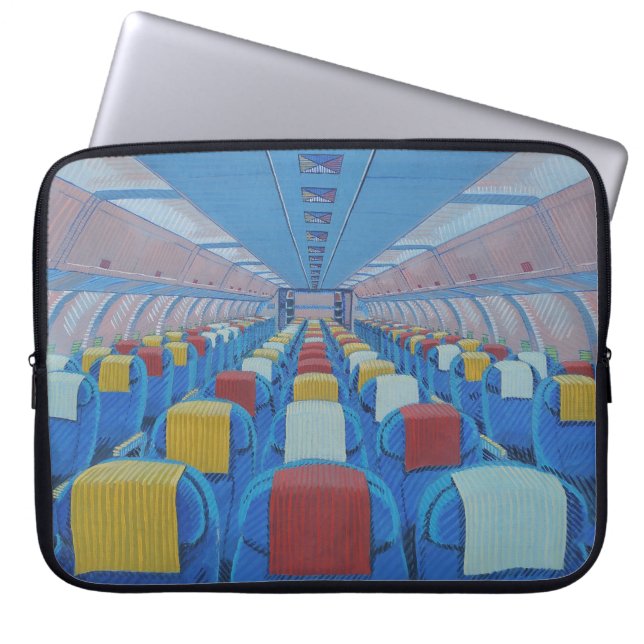 Aeroplane Seats (by Gregorio Undurraga) Laptop Sleeve (Front)
