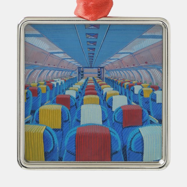 Aeroplane Seats (by Gregorio Undurraga) Metal Ornament (Front)