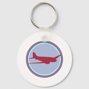 aeroplane silhouette key ring