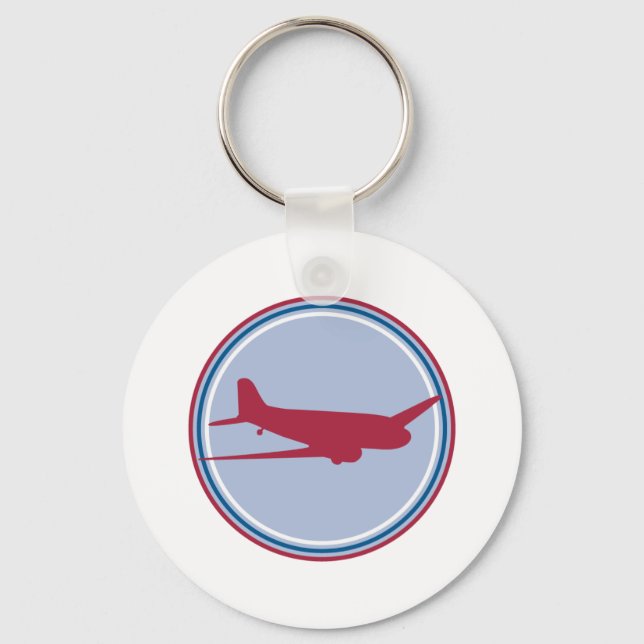 aeroplane silhouette key ring (Front)