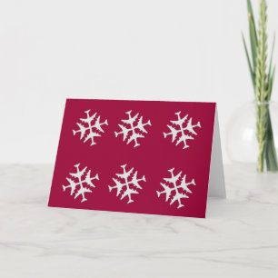 Aeroplane Snowflake Combo Holiday Card