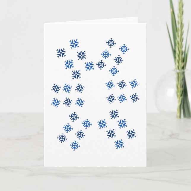 Aeroplane Snowflake Holiday Card (Front)