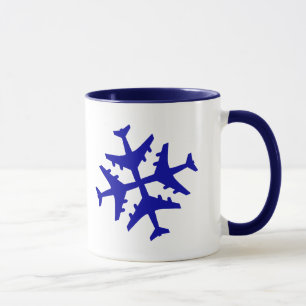Aeroplane Snowflake Mug