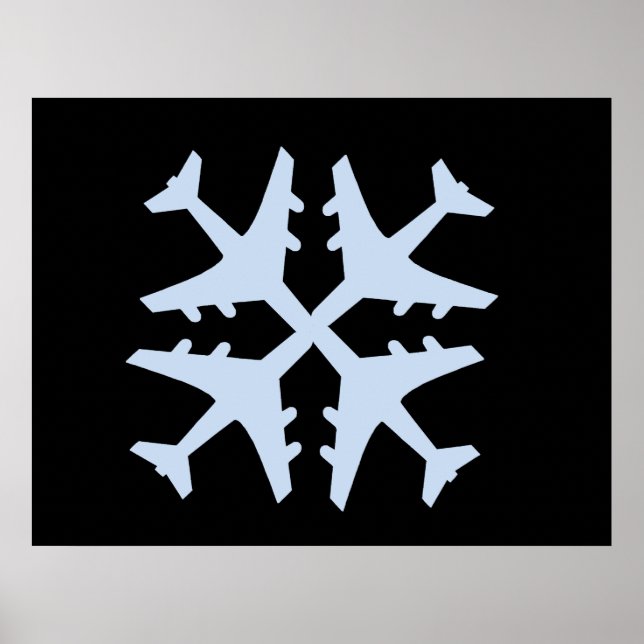 Aeroplane Snowflake Poster (Front)