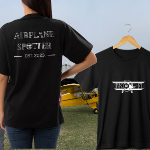 Aeroplane Spotter Est. Year Aviation Custom T-Shirt
