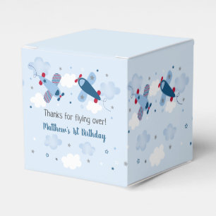 Aeroplane Stars Clouds Birthday Favour Box