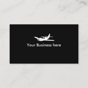 Aeroplane symbol customisable business cards