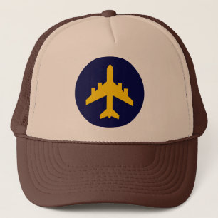 Aeroplane Symbol in Circle Trucker Hat