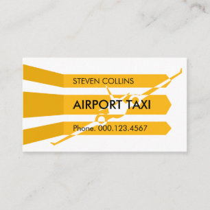 Aeroplane Taking Off Runway Business Card