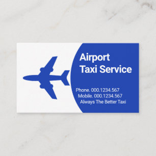 Aeroplane Taxi Flying Blue Skies Business Card
