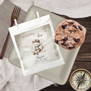 Aeroplane Teddy Bear Special Delivery Baby Shower Favour Bag