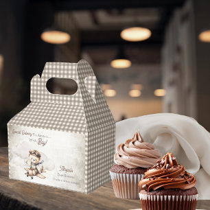 Aeroplane Teddy Bear Special Delivery Baby Shower Favour Box