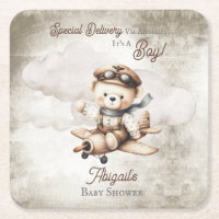 Aeroplane Teddy Bear Special Delivery Baby Shower