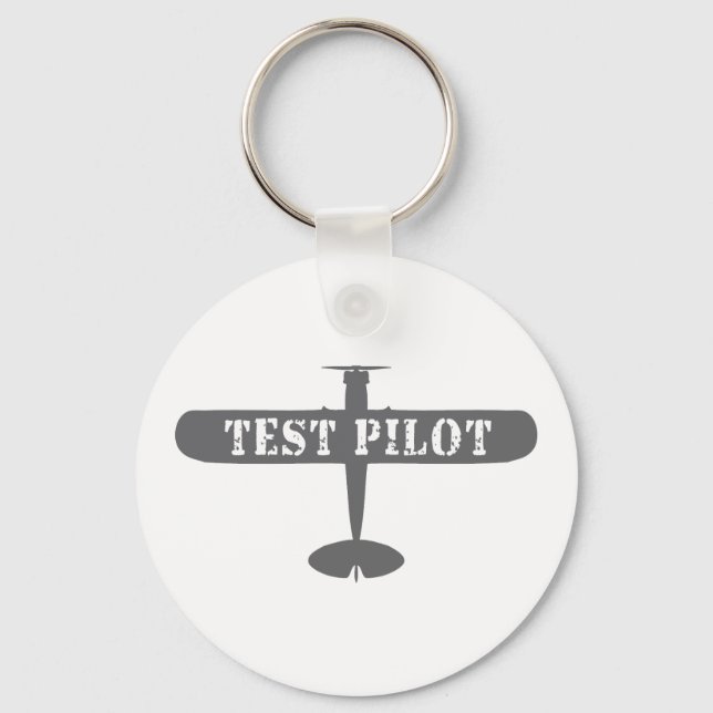 Aeroplane & Test Pilot Key Ring (Front)