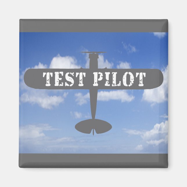 Aeroplane & Test Pilot Magnet (Front)