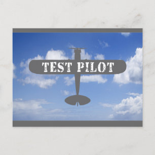 Aeroplane & Test Pilot Postcard