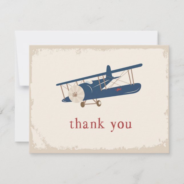 Aeroplane Thank You Card (Front)