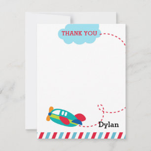Aeroplane Thank You Card - Plane Aeroplane