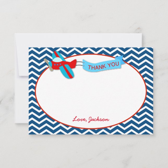 Aeroplane Thank You Cards (Front)