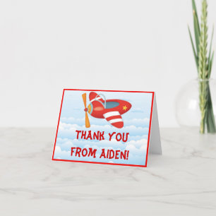 Aeroplane Thank You Note Card
