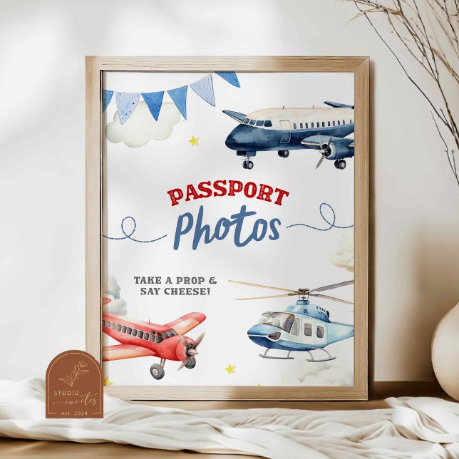 Aeroplane Theme Birthday Passport Photo Custom Sig Poster (Creator Uploaded)
