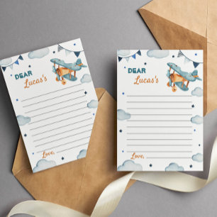 Aeroplane Time Capsule Note Card