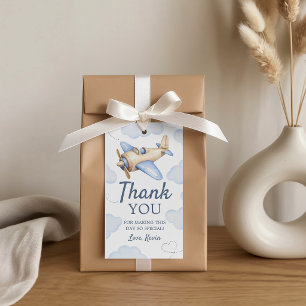 Aeroplane Time Flies Party Favour Tags