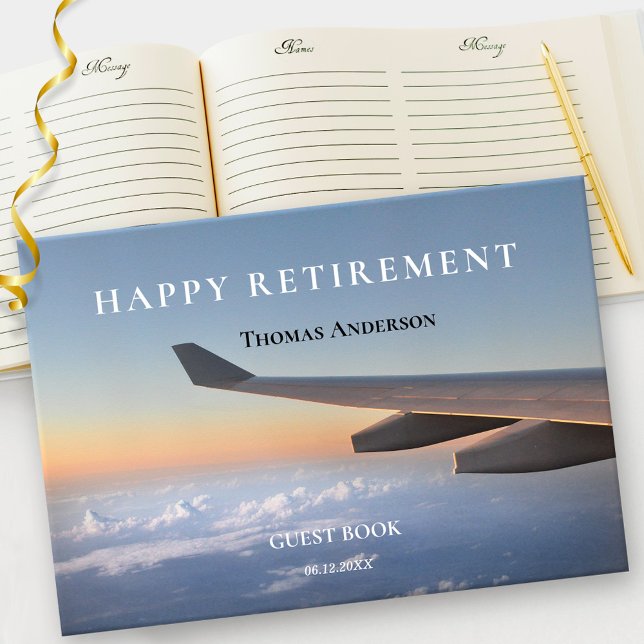 Aeroplane Travel Themed Retirement Guest Book (Creator Uploaded)