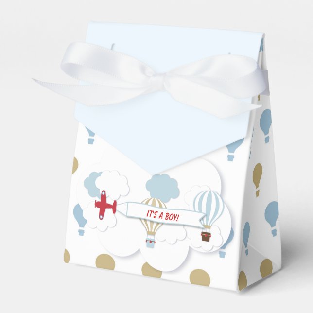 Aeroplane/ Up Up And Away! Favour Box (Front Side)