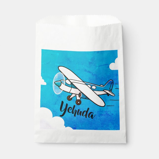 Aeroplane upsherin  favour bag (Front)
