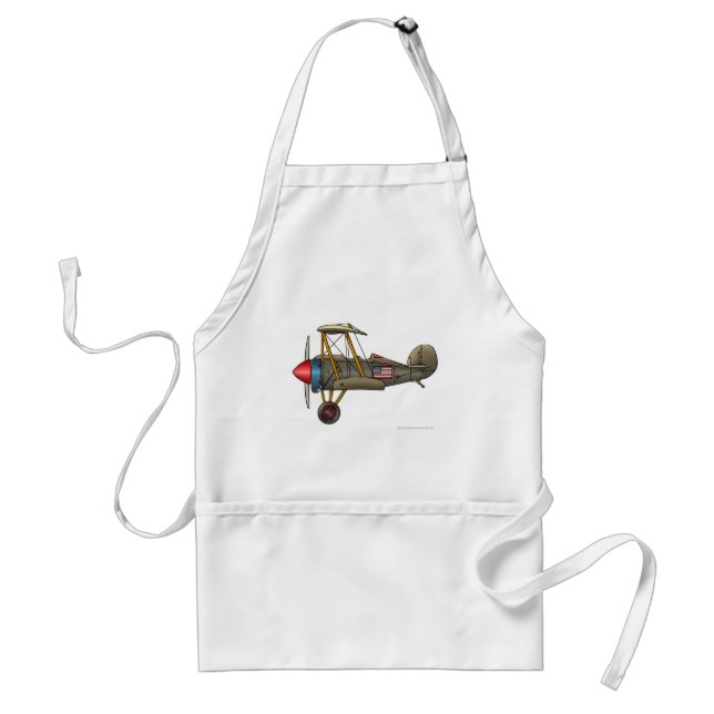 Aeroplane Vintage Biplane Aprons (Front)