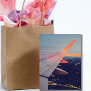 Aeroplane window Sunrise horizon Aviation Postcard