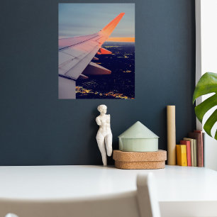 Aeroplane window Sunrise horizon Aviation  Poster