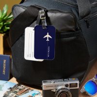 Aeroplane with dotted line dark Blue