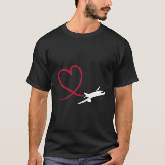 Aeroplane With Heart T-Shirt