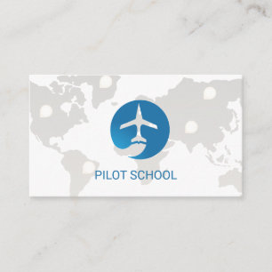Aeroplane World Map Business Card