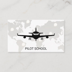 Aeroplane World Map Business Card