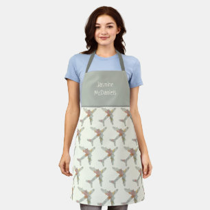 Aeroplane world map custom name apron