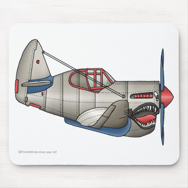 Aeroplane WW2 Fighter Plane Mouse Pad (Front)