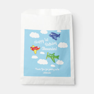 Aeroplanes and Jets Cute 1st Birthday Party Favour Bag